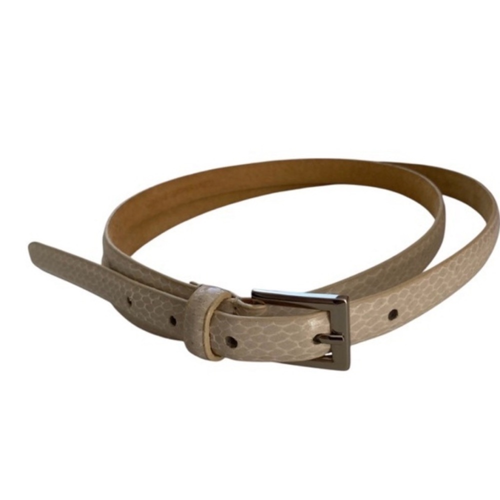 Women’s Belt 47’ EUC, Chic Cream Patterned